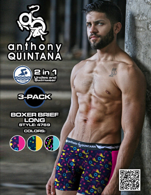 Trial ONE PIECE Men's AQ Boxer long Hybrid Collection Surf Boxer Briefs One Piece AQ4769